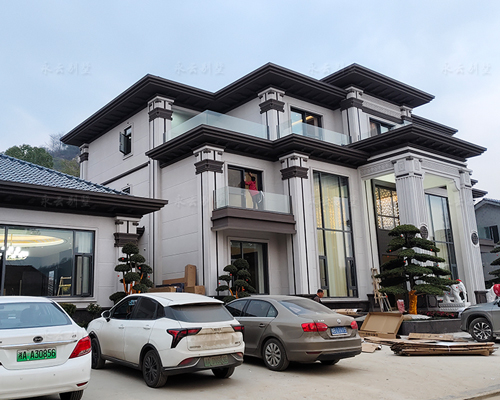 【岳陽(yáng)劉府高端鄉(xiāng)墅】全案落地過(guò)程實(shí)景圖賞析之五開(kāi)間新中式大宅